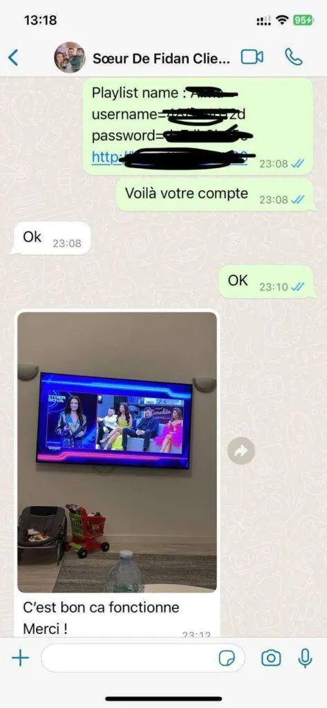 Customer chat showing friendly support guidance for Firestick setup